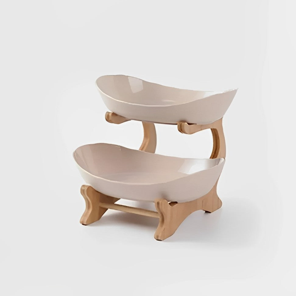 Fruteira de Mesa Moderna em Bambu