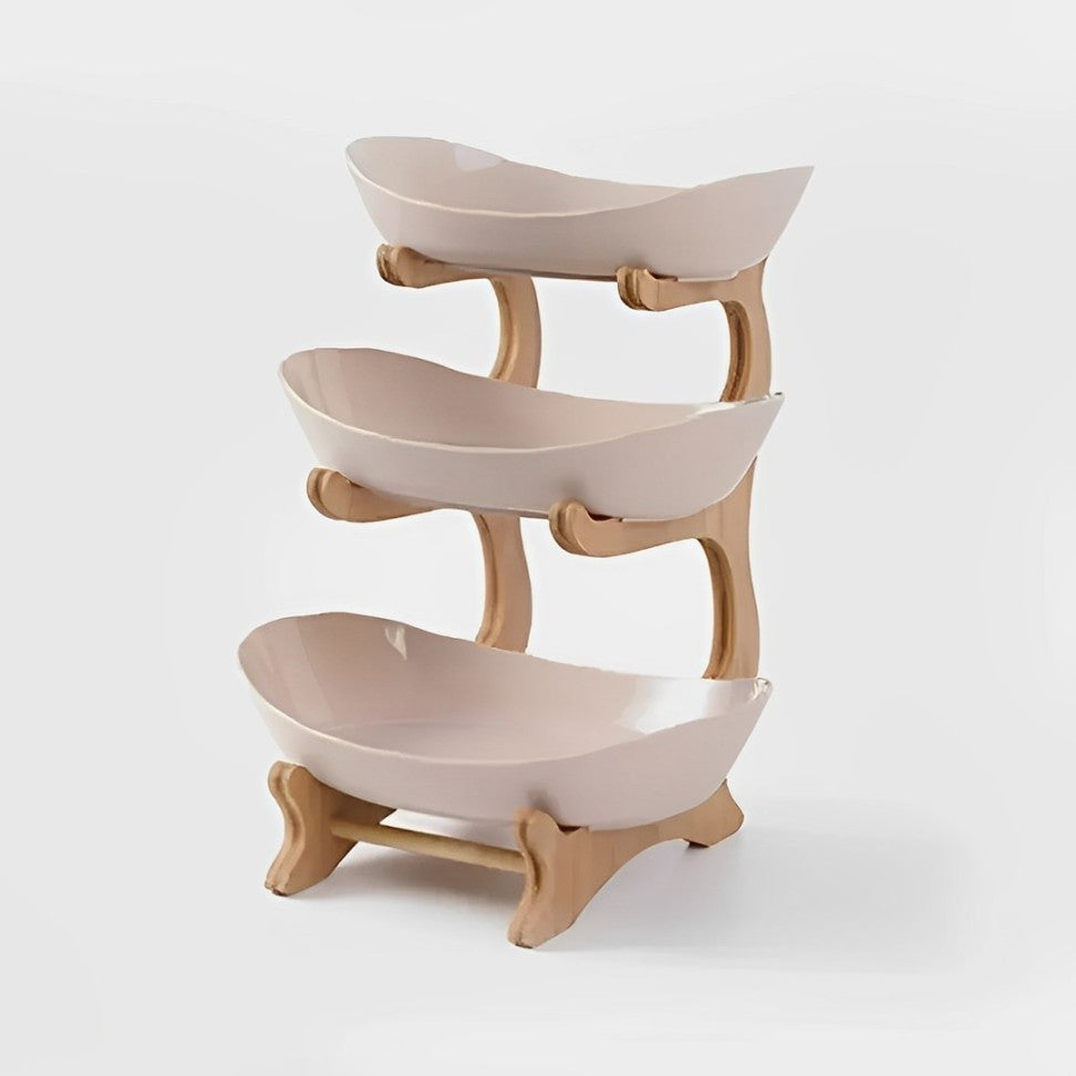 Fruteira de Mesa Moderna em Bambu