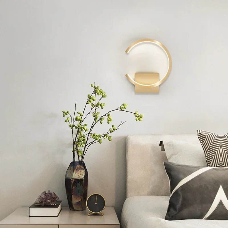 Arandela Interna Circular Nórdica para Quarto e Sala