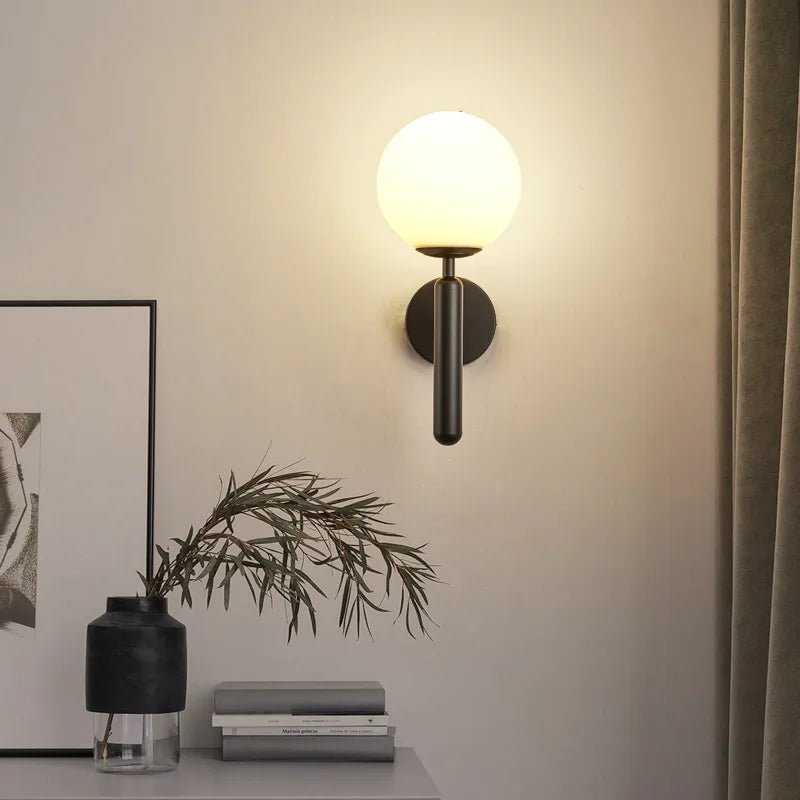 Arandela de Parede Moderna, Globo Iluminado para Quarto e Sala