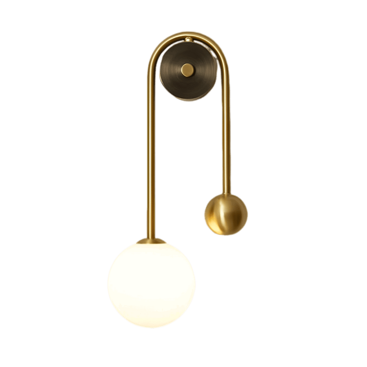 Arandela de Parede Moderna, com Globo Iluminado para Quarto e Sala