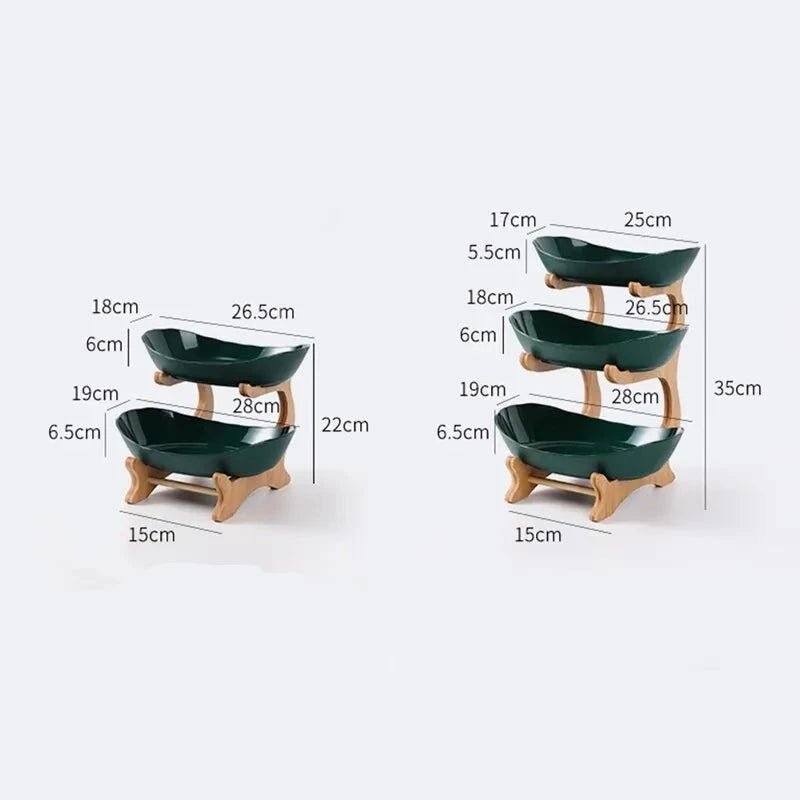 Fruteira de Mesa Moderna em Bambu