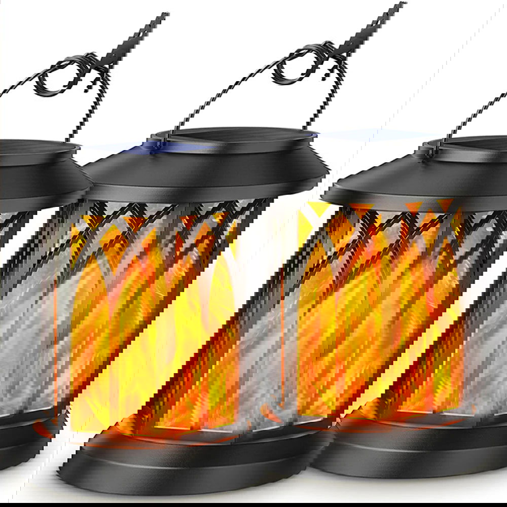 Kit 2 Lâmpadas Solar de Simulação de Chama