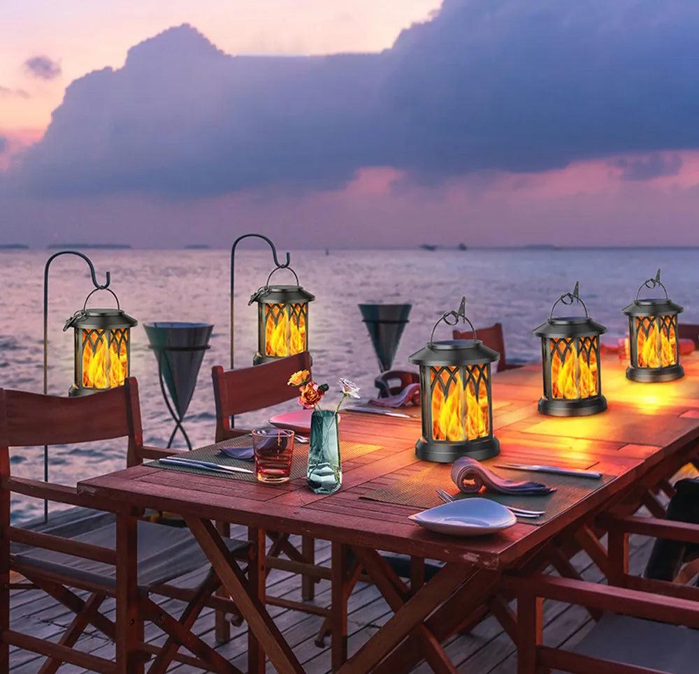 Kit 2 Lâmpadas Solar de Simulação de Chama