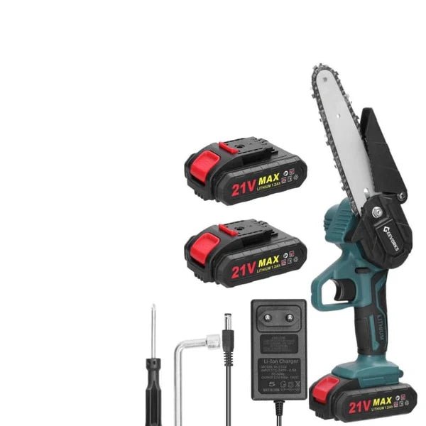 Mini Motosserra Elétrica de Poda Recarregável 1200mhA