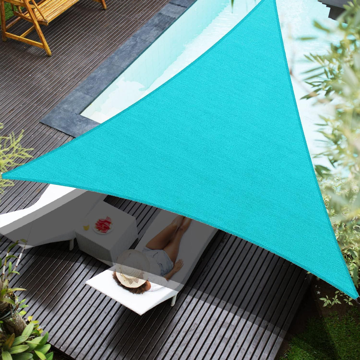Toldo Triangular Impermeável com Proteção UV + 3 Cordas (Brinde)