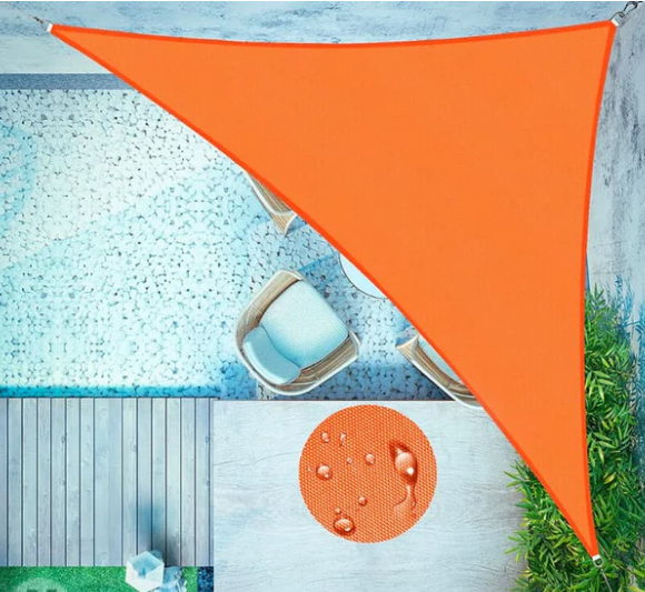 Toldo Triangular Impermeável com Proteção UV + 3 Cordas (Brinde)
