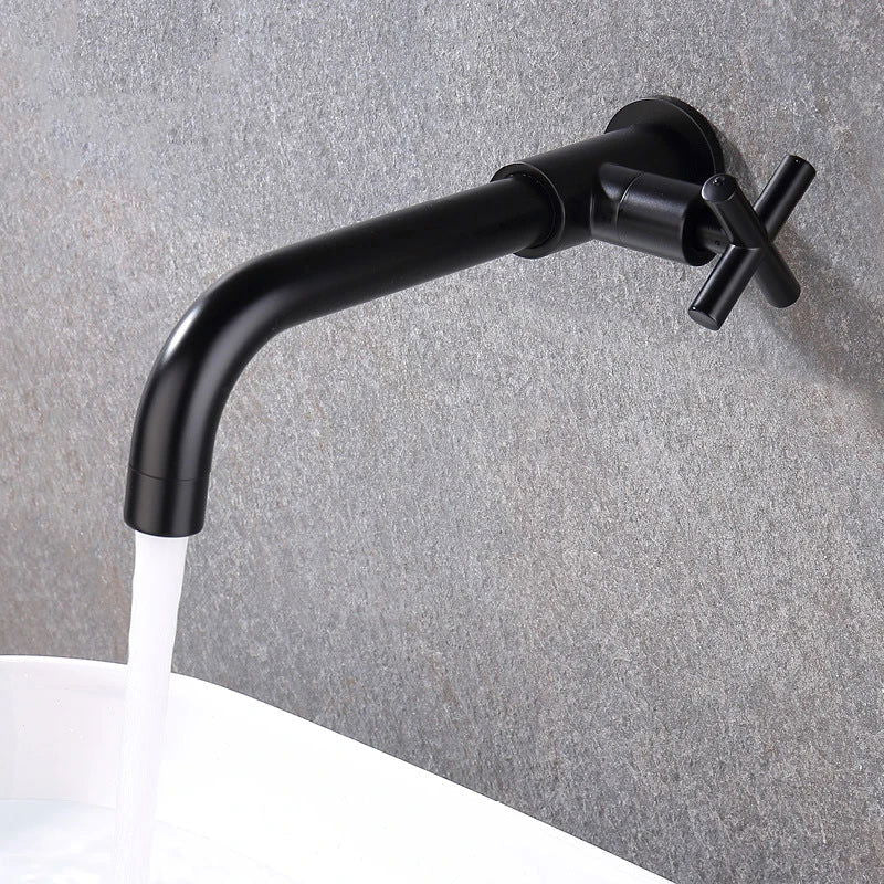 Torneira de Parede para Banheiro e Lavabo em Aço Inoxidável
