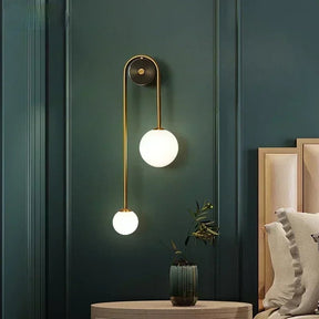 Arandela de Parede Moderna, com Globo Iluminado para Quarto e Sala