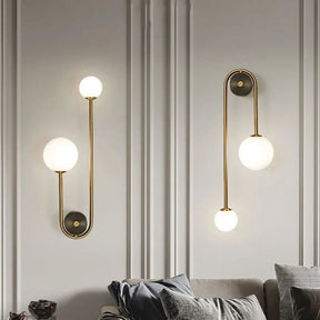 Arandela de Parede Moderna, com Globo Iluminado para Quarto e Sala