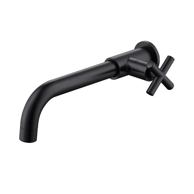 Torneira de Parede para Banheiro e Lavabo em Aço Inoxidável