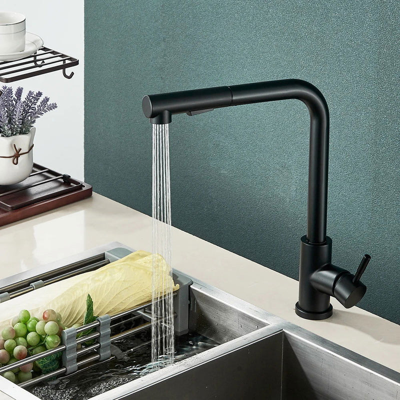 Torneira para Cozinha Gourmet Aço Misturador Monocomando Extensível