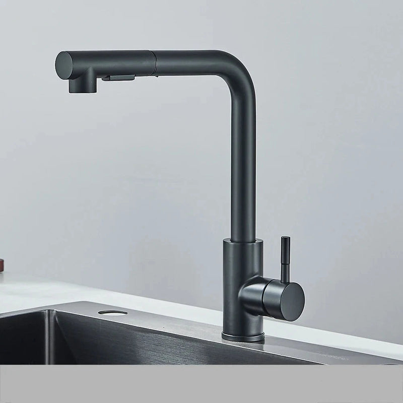 Torneira para Cozinha Gourmet Aço Misturador Monocomando Extensível